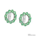 Green Earring Jacket Made with Swarovski Zirconia